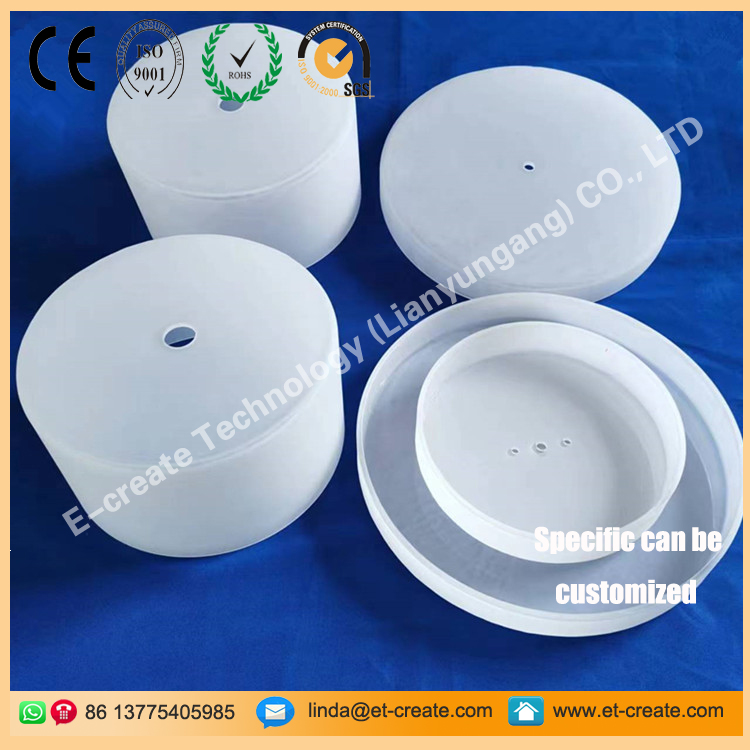 Frosted Surface Quartz Glass Cup Fused Quartz Crucible For Plasma Coating Machine