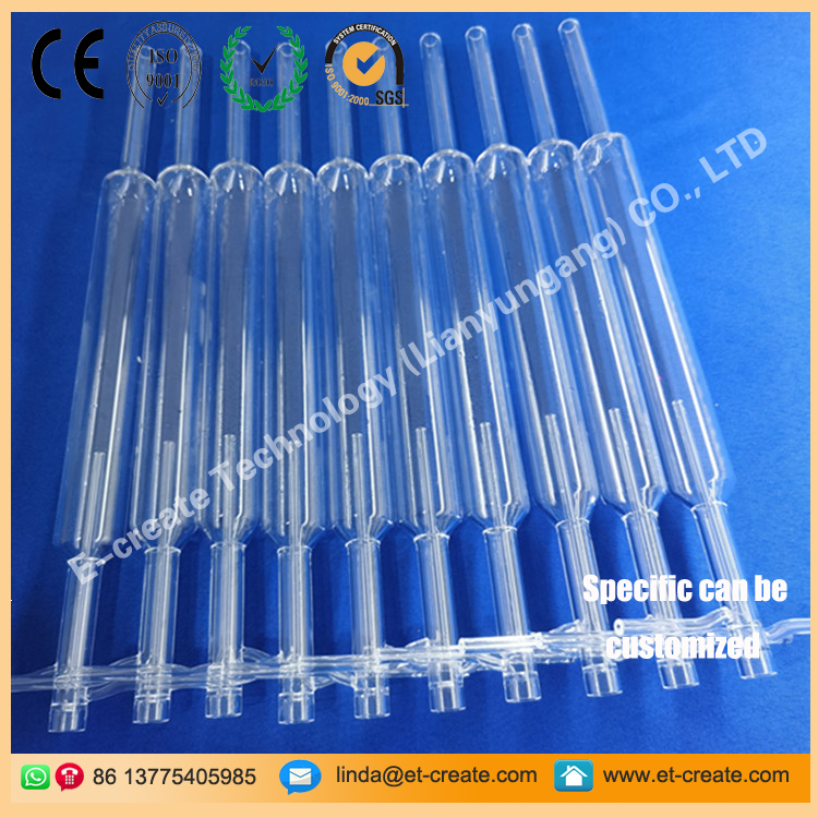 TOC solid quartz combustion tube，Quartz pyrolysis tube，Quartz reaction tube，Quartz redox tube