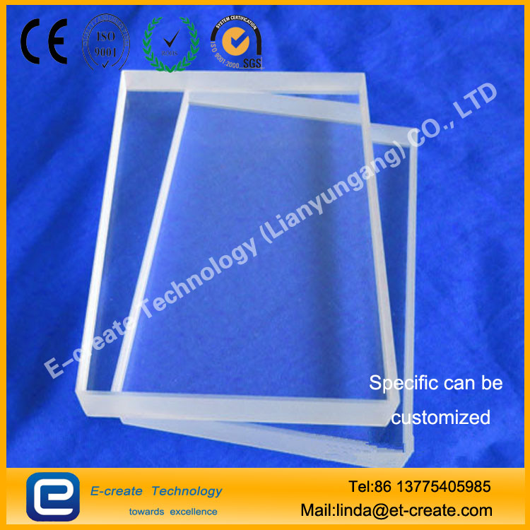 ZS-2(JGS2)transparent uv quartz glass plate / sight quartz glass for UV light 220nm to 2500nm for Observation window